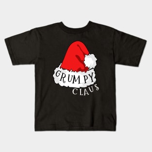 Grumpy Claus Santa Hat Christmas Matching Family Pajama Kids T-Shirt